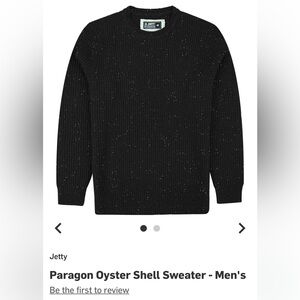 Jetty Men's Black Speckled Crewneck Sweater, L